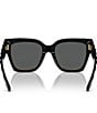 Color:Black - Image 4 - Women's Ty7180u 52mm Navy Square Sunglasses