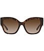 Color:Dark Tortoise - Image 2 - Women's Ty7184u 54mm Butterfly Sunglasses