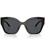 Color:Black/Ivory - Image 2 - Women's Ty7184u 54mm Butterfly Sunglasses