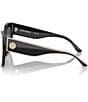 Color:Black/Ivory - Image 3 - Women's Ty7184u 54mm Butterfly Sunglasses