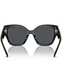 Color:Black/Ivory - Image 4 - Women's Ty7184u 54mm Butterfly Sunglasses