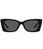 Color:Black - Image 2 - Women's TY7189U 52mm Butterfly Sunglasses