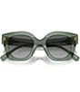 Color:Transparent Sage/Grey - Image 5 - Women's TY7201U 49mm Cat Eye Sunglasses
