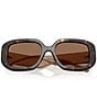 Tory Burch Women's TY7218U 54mm Square Sunglasses, Color:Dark Tortoise - Image 5