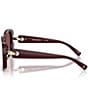Tory Burch Women's TY7223U 53mm Square Sunglasses, Color:Opal Burgundy/Wine - Image 3