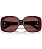 Tory Burch Women's TY7223U 53mm Square Sunglasses, Color:Opal Burgundy/Wine - Image 5