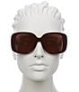 Tory Burch Women's TY7223U 53mm Square Sunglasses, Color:Opal Burgundy/Wine - Image 6