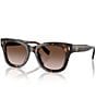 Tory Burch Women's TY7225U 51mm Square Gradient Sunglasses, Color:Dark Tortoise/Brown - Image 1