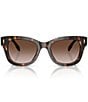 Tory Burch Women's TY7225U 51mm Square Gradient Sunglasses, Color:Dark Tortoise/Brown - Image 2