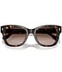 Tory Burch Women's TY7225U 51mm Square Gradient Sunglasses, Color:Dark Tortoise/Brown - Image 5