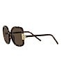 Color:Dark Tortoise - Image 3 - Women's Ty9063u Square 56mm Sunglasses