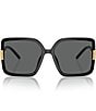 Color:Black - Image 2 - Women's TY9075U 57mm Square Sunglasses