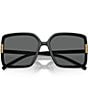 Color:Black - Image 5 - Women's TY9075U 57mm Square Sunglasses