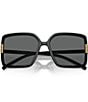 Tory Burch Women's TY9075U 57mm Square Sunglasses, Color:Black - Image 5