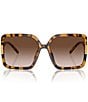 Color:Tortoise - Image 2 - Women's TY9075U 57mm Tortoise Square Sunglasses