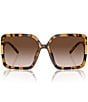 Tory Burch Women's TY9075U 57mm Tortoise Square Sunglasses, Color:Tortoise - Image 2