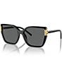 Color:Black/Dark Grey - Image 1 - Women's TY9076 58mm Square Sunglasses