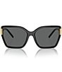 Color:Black/Dark Grey - Image 2 - Women's TY9076 58mm Square Sunglasses