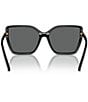 Color:Black/Dark Grey - Image 4 - Women's TY9076 58mm Square Sunglasses