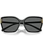 Color:Black/Dark Grey - Image 5 - Women's TY9076 58mm Square Sunglasses