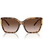 Color:Tortoise/Light Brown - Image 2 - Women's TY9076U 58mm Tortoise Square Sunglasses