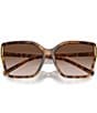 Color:Tortoise/Light Brown - Image 5 - Women's TY9076U 58mm Tortoise Square Sunglasses