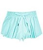 Color:Aqua - Image 1 - Big Girls 7-16 Butterfly Shorts