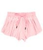 Color:Coral - Image 1 - Big Girls 7-16 Butterfly Shorts