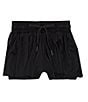 Color:Black - Image 1 - Big Girls 7-16 Butterfly Shorts