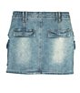 Color:Indigo - Image 2 - Big Girls 7-16 Cargo Pocket Denim Skirt