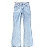 Color:Light Indigo - Image 1 - Big Girls 7-16 Clean Flare Jeans