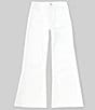 Color:White - Image 1 - Big Girls 7-16 Patch Pocket Relaxed Flare Pants