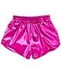 Color:Hot Pink - Image 1 - Big Girls 7-16 Shiny Shorts