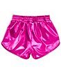 Color:Hot Pink - Image 2 - Big Girls 7-16 Shiny Shorts