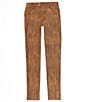 Color:Brown - Image 1 - Big Girls 7-16 Vintage Coated Straight Leg Jeans