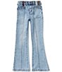 Tractr Big Girls Boho Loop Flare Jeans - Image 1