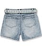 Tractr Big Girls Weekender Denim Belted Shorts - Image 2