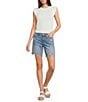 Tractr Destructed 7#double; Inseam Bermuda Shorts - Image 3
