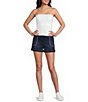 Tractr Tractr Blu Knit Denim Drawstring Lounge Shorts - Image 3