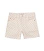 Color:Pink - Image 1 - Little Girls 2T-6X Checked Shorts