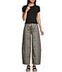 Tractr Tractr Tractr Blu Mid Rise Easy Fit Leopard Print Jeans, Color:Multi - Image 3