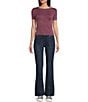 Tractr Tractr Blu Front Seam Flared Denim Jeans, Color:Dark Indigo - Image 3