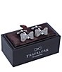 Trafalgar Bailey Bow Tie Novelty Cuff Links, Color:Silver - Image 2