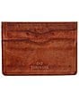 Trafalgar Caelen Plaid Embossed RFID Leather Card Case, Color:Cognac - Image 2