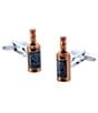 Trafalgar Cheers Whiskey Bottle Novelty Cuff Links, Color:Brown - Image 1