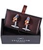 Trafalgar Cheers Whiskey Bottle Novelty Cuff Links, Color:Brown - Image 2