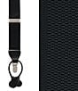 Trafalgar Classic Solid Color Convertible Suspenders, Color:Black - Image 2