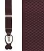 Trafalgar Classic Solid Color Convertible Suspenders, Color:Burgundy - Image 2
