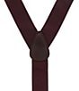 Trafalgar Classic Solid Color Convertible Suspenders, Color:Burgundy - Image 3