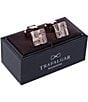 Trafalgar Clayton Square Detailed Rose Gold Cuff Links, Color:Rose Gold - Image 2